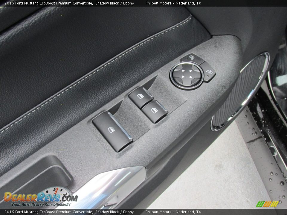 2016 Ford Mustang EcoBoost Premium Convertible Shadow Black / Ebony Photo #18