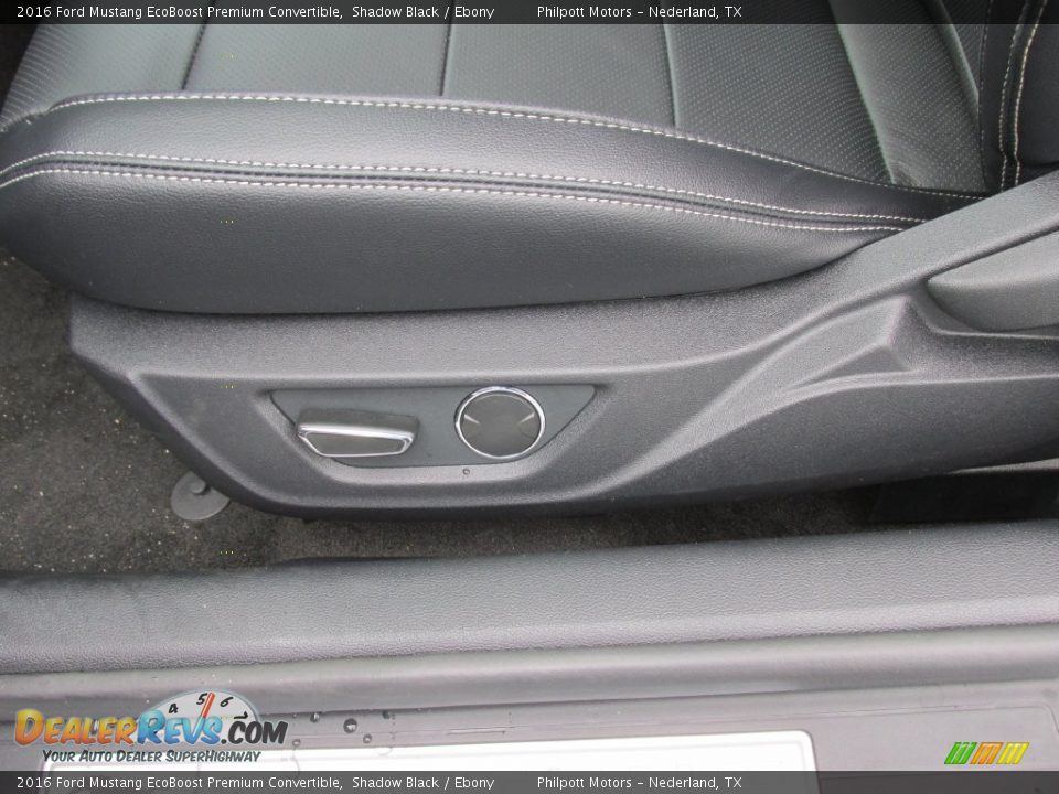 2016 Ford Mustang EcoBoost Premium Convertible Shadow Black / Ebony Photo #20