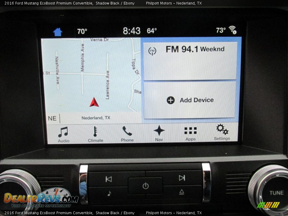 Navigation of 2016 Ford Mustang EcoBoost Premium Convertible Photo #24