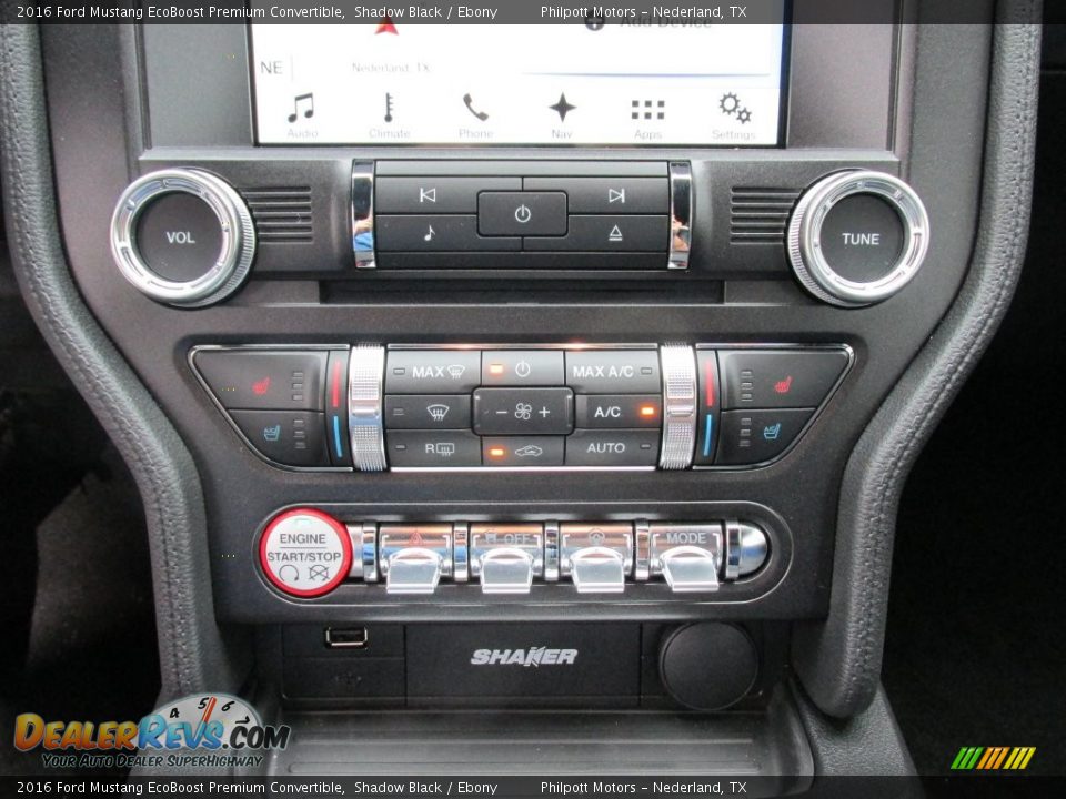 2016 Ford Mustang EcoBoost Premium Convertible Shadow Black / Ebony Photo #25