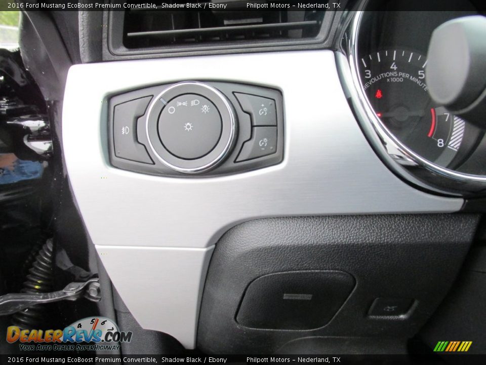 Controls of 2016 Ford Mustang EcoBoost Premium Convertible Photo #29