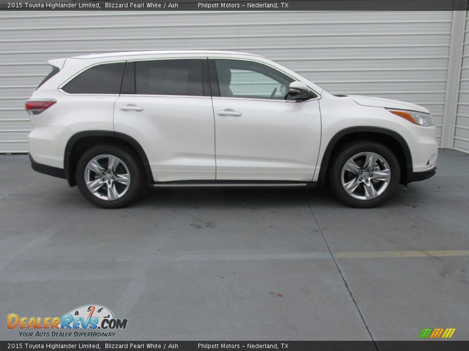 2015 Toyota Highlander Limited Blizzard Pearl White / Ash Photo #3