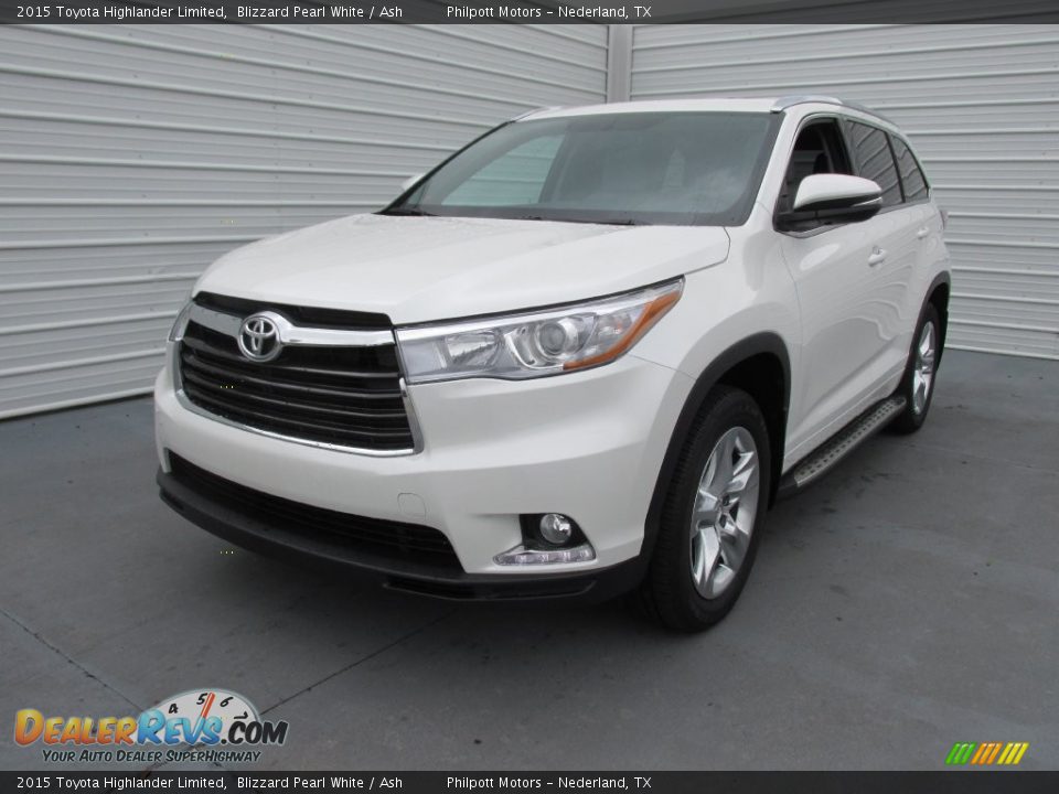 2015 Toyota Highlander Limited Blizzard Pearl White / Ash Photo #7