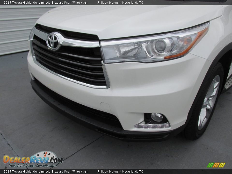 2015 Toyota Highlander Limited Blizzard Pearl White / Ash Photo #10