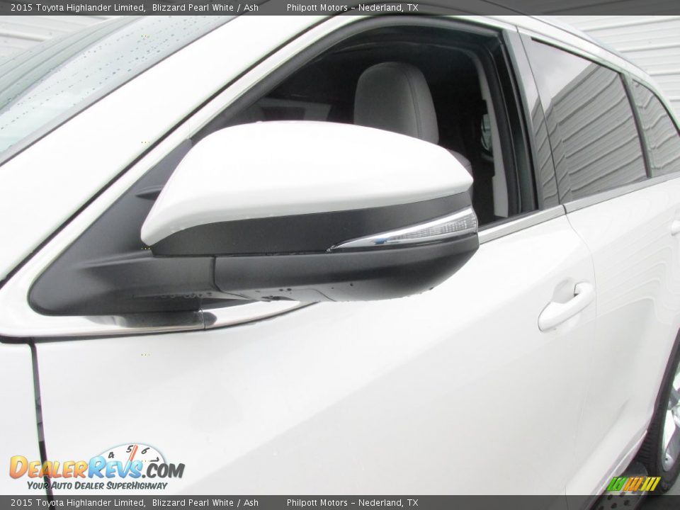 2015 Toyota Highlander Limited Blizzard Pearl White / Ash Photo #12