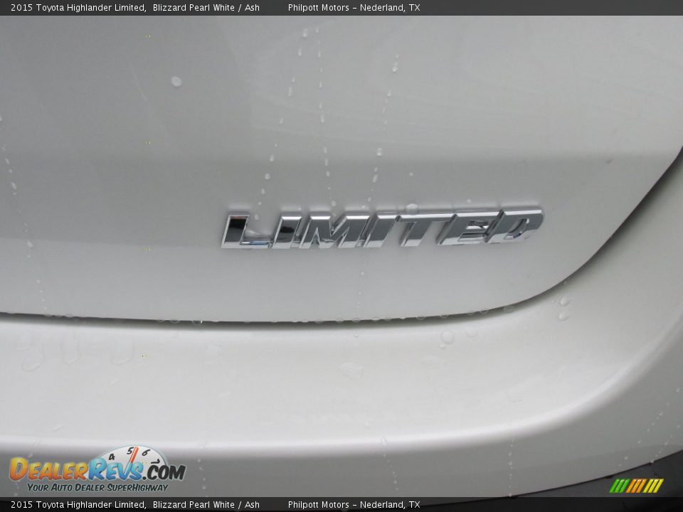 2015 Toyota Highlander Limited Blizzard Pearl White / Ash Photo #14