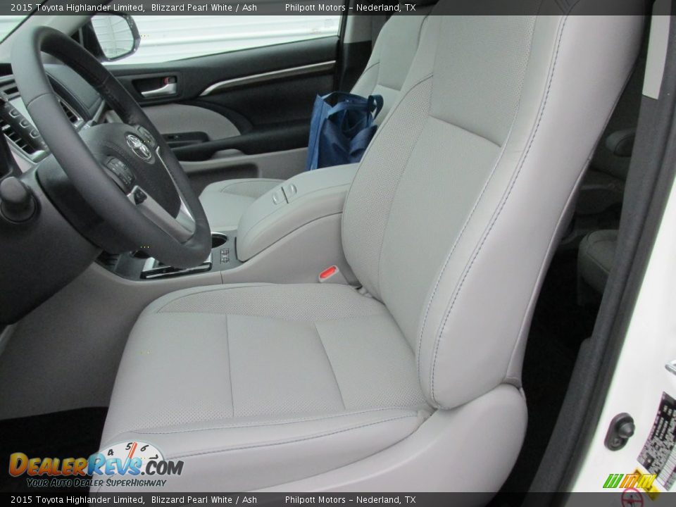 2015 Toyota Highlander Limited Blizzard Pearl White / Ash Photo #22