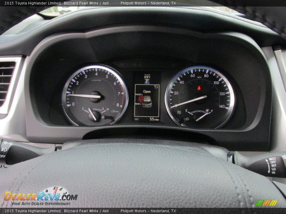 2015 Toyota Highlander Limited Blizzard Pearl White / Ash Photo #34