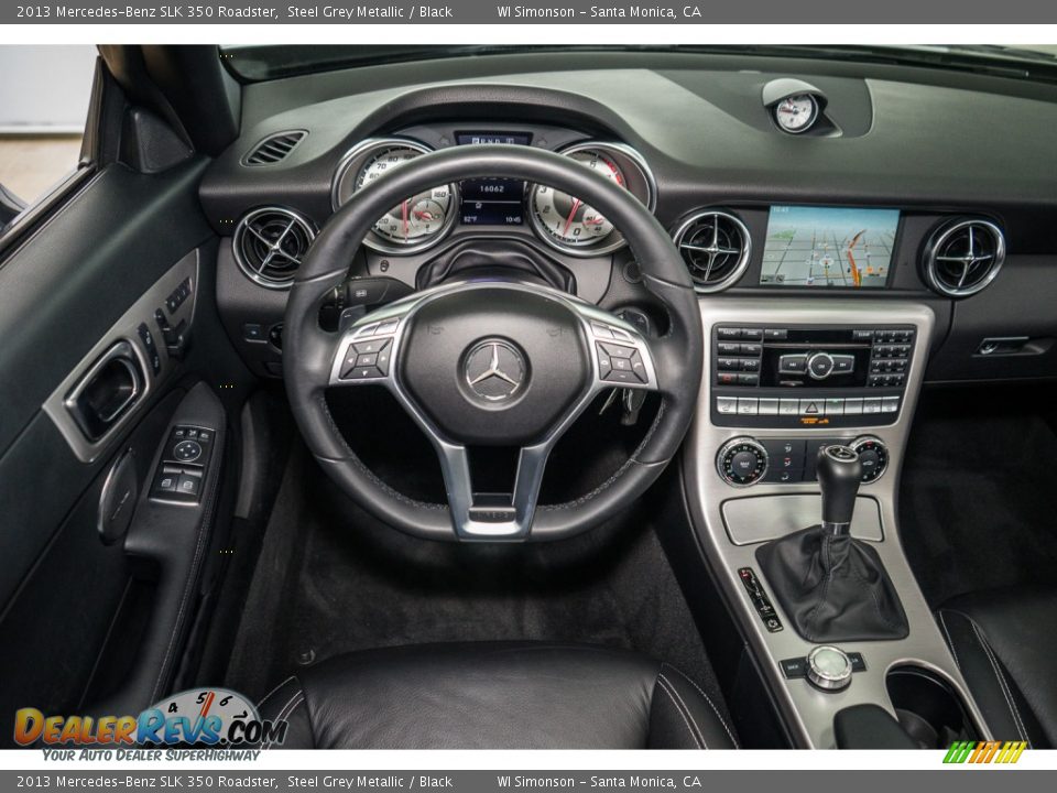 2013 Mercedes-Benz SLK 350 Roadster Steel Grey Metallic / Black Photo #4
