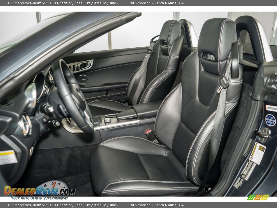2013 Mercedes-Benz SLK 350 Roadster Steel Grey Metallic / Black Photo #6