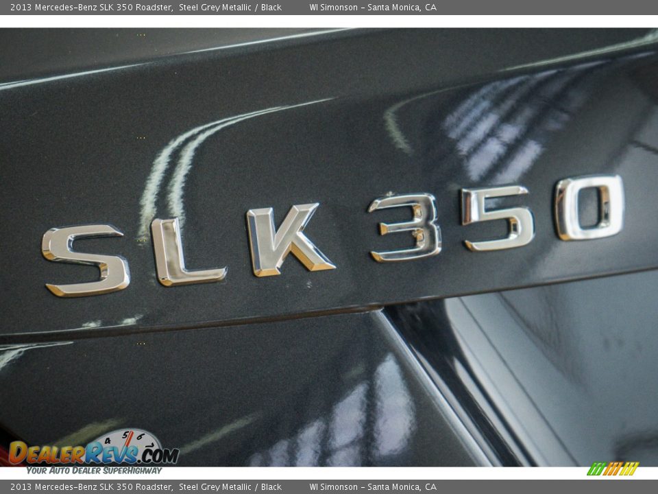 2013 Mercedes-Benz SLK 350 Roadster Steel Grey Metallic / Black Photo #7