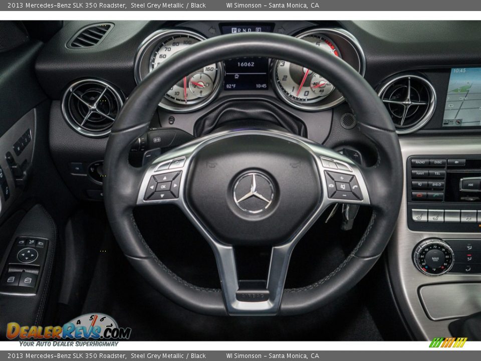 2013 Mercedes-Benz SLK 350 Roadster Steel Grey Metallic / Black Photo #16