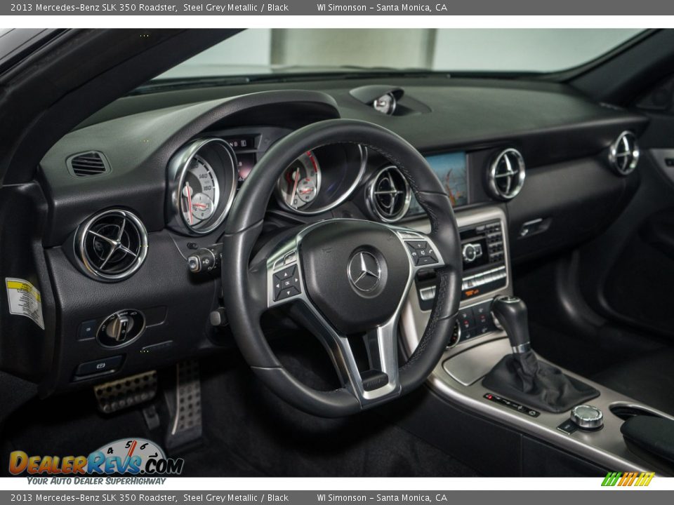 2013 Mercedes-Benz SLK 350 Roadster Steel Grey Metallic / Black Photo #19