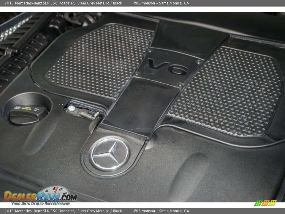 2013 Mercedes-Benz SLK 350 Roadster Steel Grey Metallic / Black Photo #26