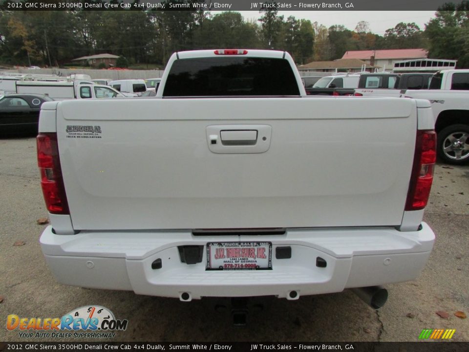 2012 GMC Sierra 3500HD Denali Crew Cab 4x4 Dually Summit White / Ebony Photo #11