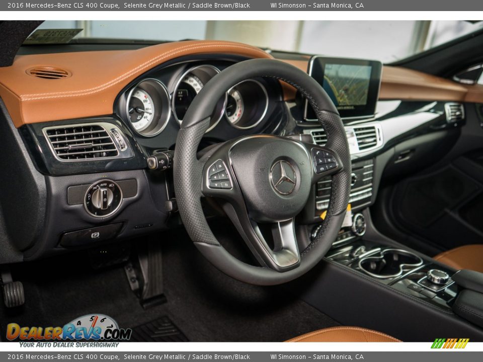 2016 Mercedes-Benz CLS 400 Coupe Selenite Grey Metallic / Saddle Brown/Black Photo #6
