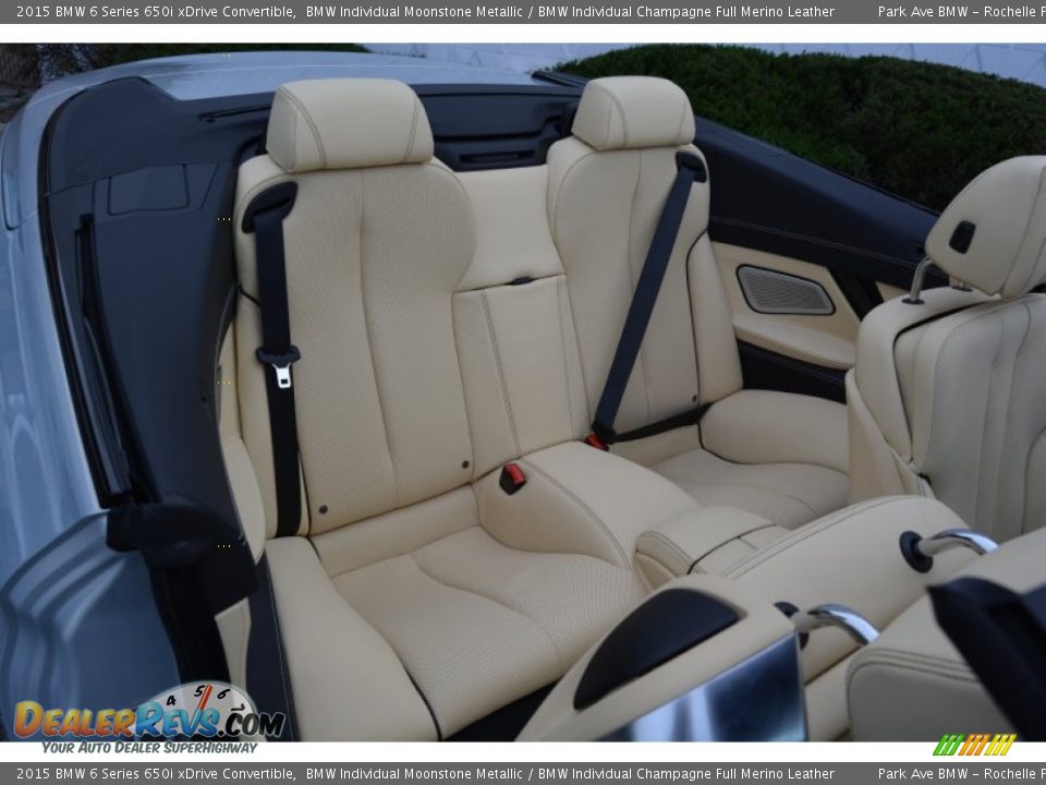 Rear Seat of 2015 BMW 6 Series 650i xDrive Convertible Photo #25