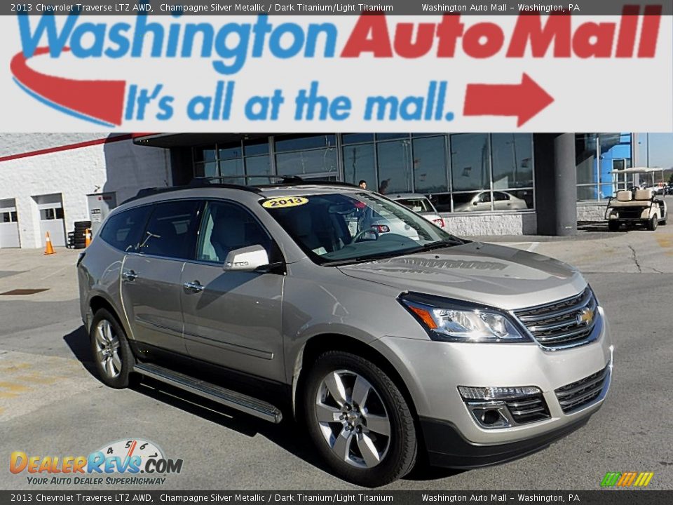 2013 Chevrolet Traverse LTZ AWD Champagne Silver Metallic / Dark Titanium/Light Titanium Photo #1