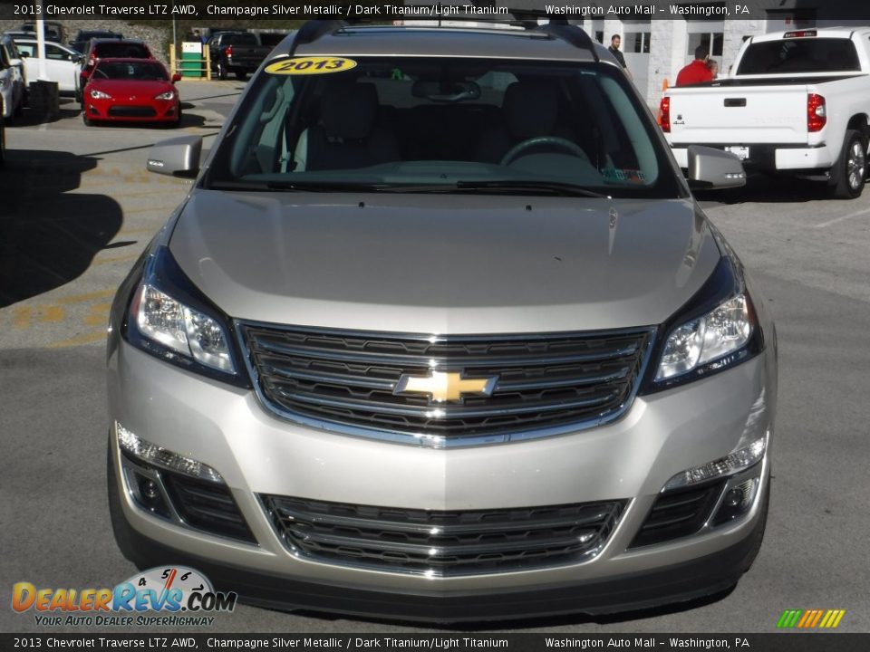2013 Chevrolet Traverse LTZ AWD Champagne Silver Metallic / Dark Titanium/Light Titanium Photo #4