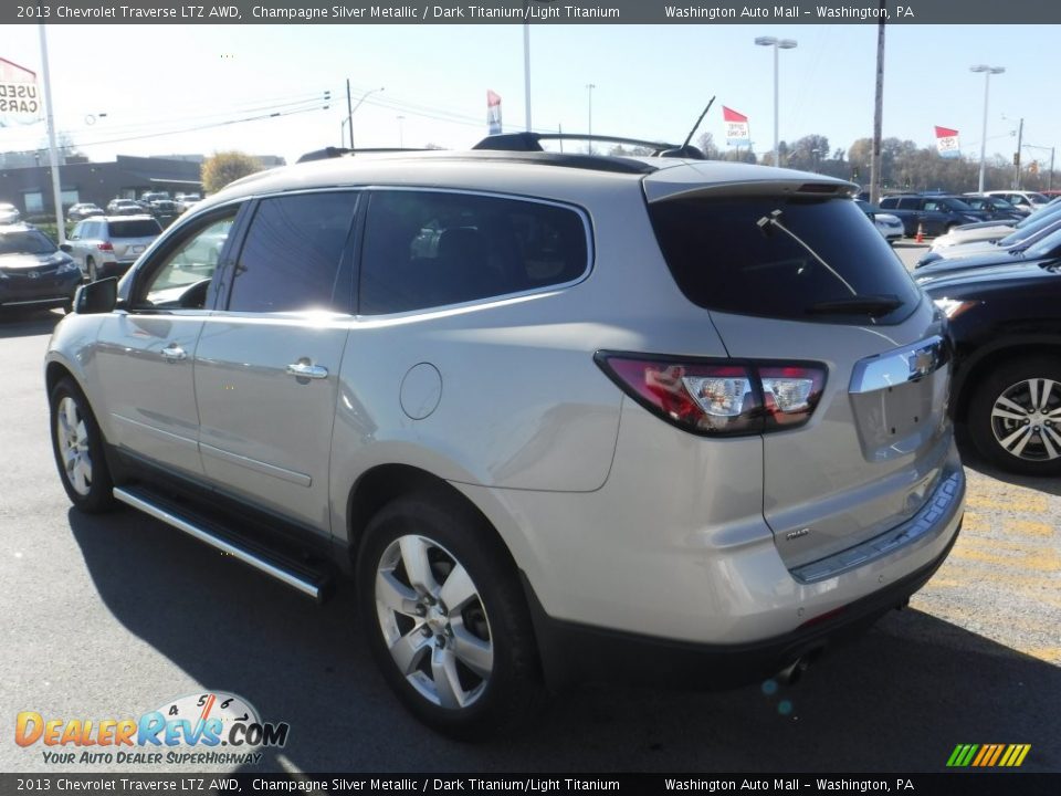 2013 Chevrolet Traverse LTZ AWD Champagne Silver Metallic / Dark Titanium/Light Titanium Photo #7