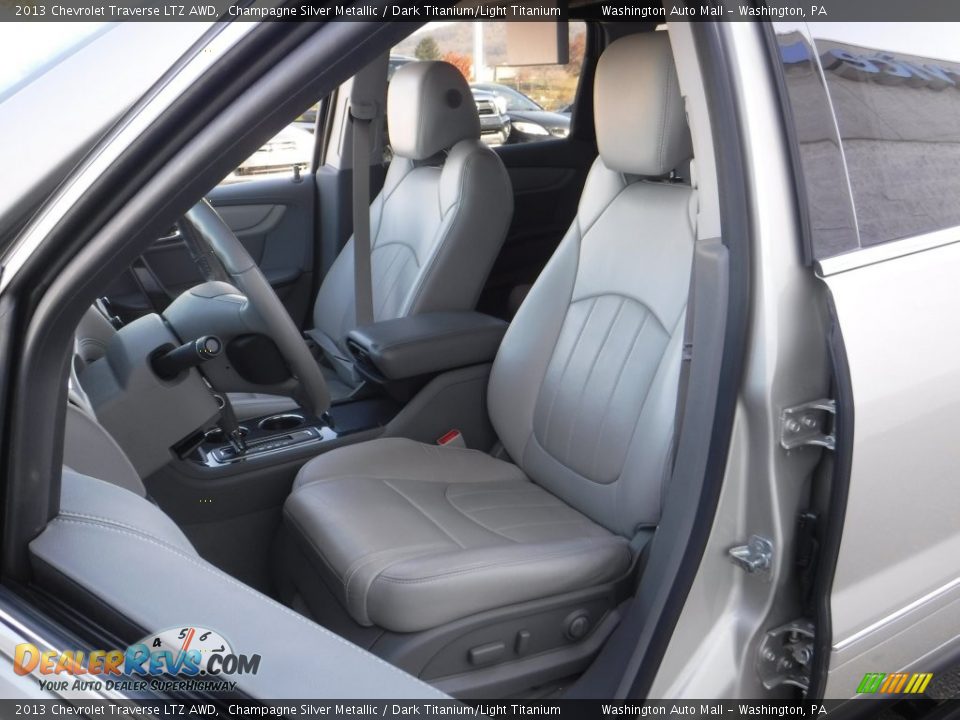 2013 Chevrolet Traverse LTZ AWD Champagne Silver Metallic / Dark Titanium/Light Titanium Photo #13