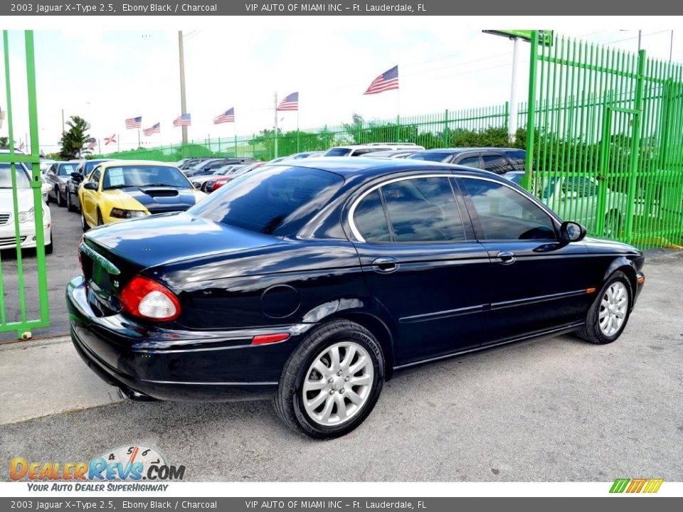2003 Jaguar X-Type 2.5 Ebony Black / Charcoal Photo #9