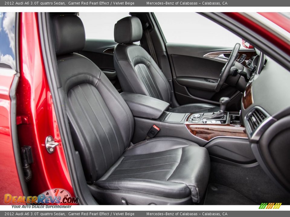 2012 Audi A6 3.0T quattro Sedan Garnet Red Pearl Effect / Velvet Beige Photo #19