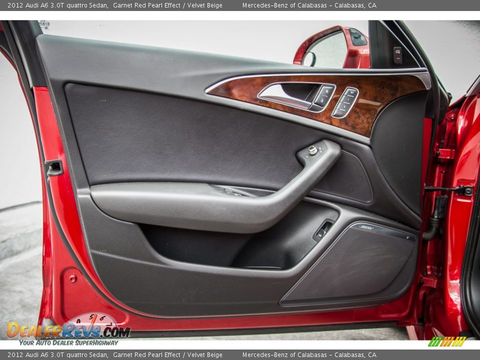 2012 Audi A6 3.0T quattro Sedan Garnet Red Pearl Effect / Velvet Beige Photo #27