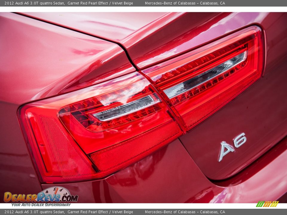 2012 Audi A6 3.0T quattro Sedan Garnet Red Pearl Effect / Velvet Beige Photo #30