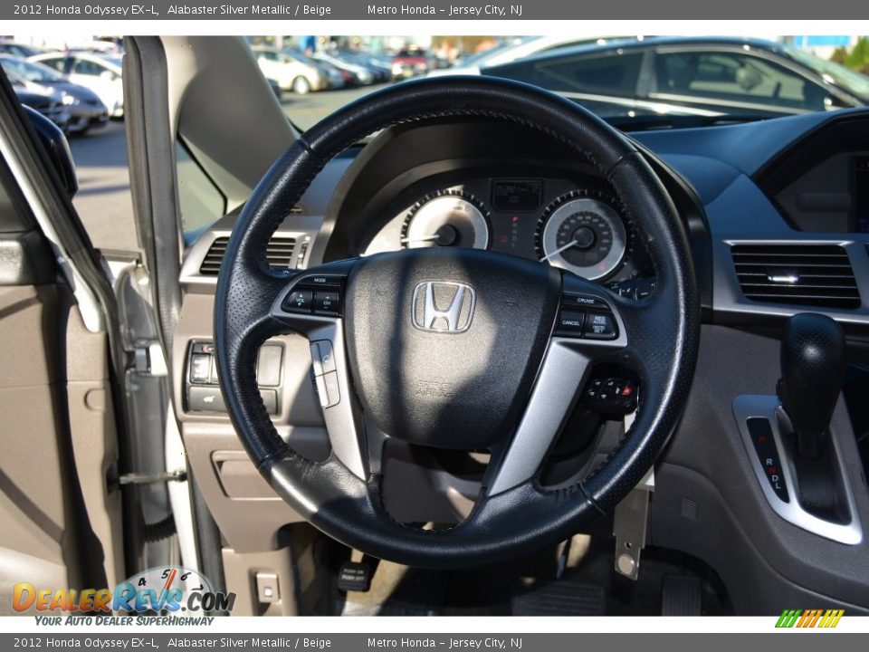 2012 Honda Odyssey EX-L Alabaster Silver Metallic / Beige Photo #17