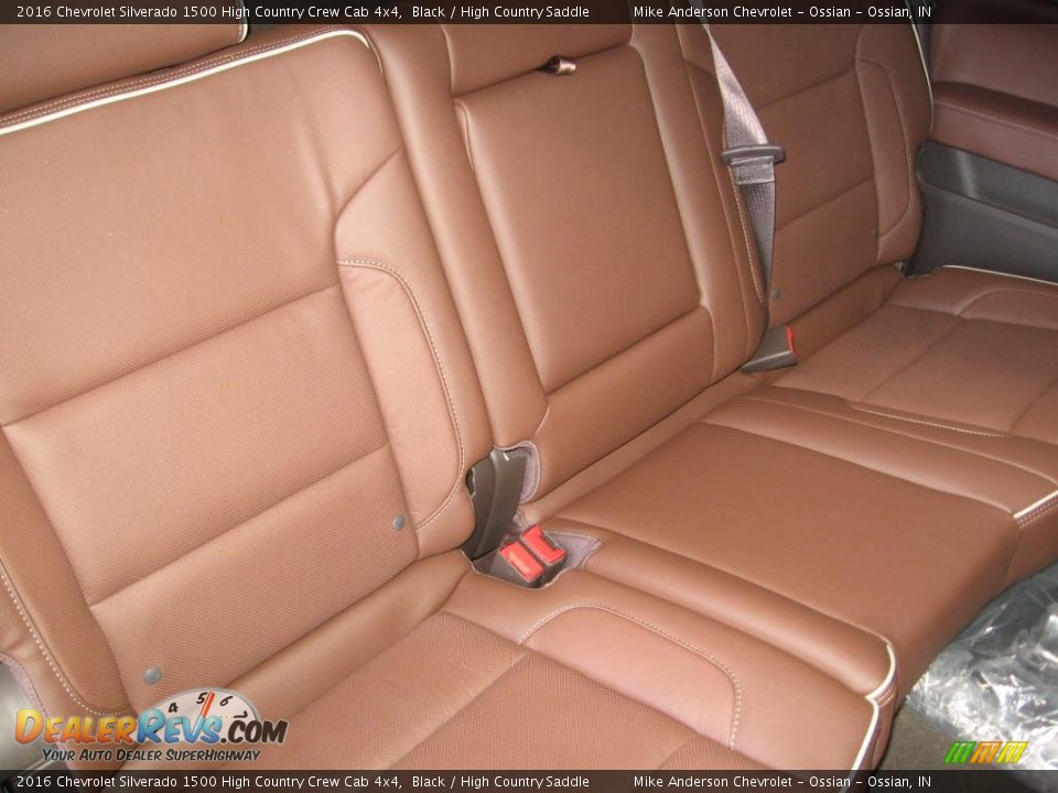 Rear Seat of 2016 Chevrolet Silverado 1500 High Country Crew Cab 4x4 Photo #12