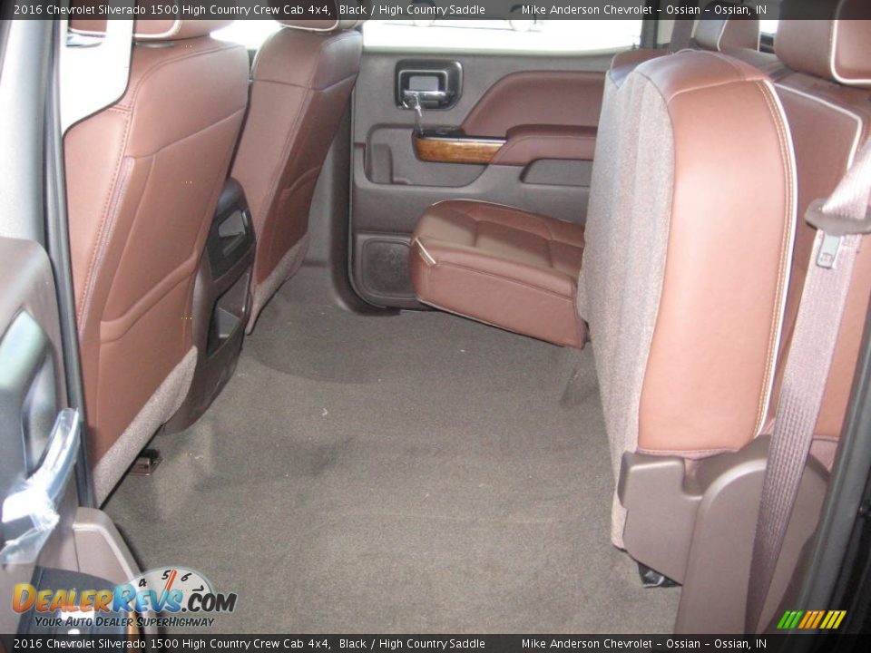 Rear Seat of 2016 Chevrolet Silverado 1500 High Country Crew Cab 4x4 Photo #14