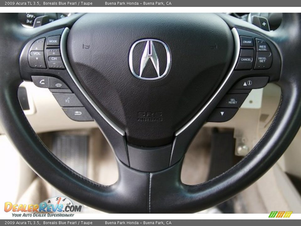 2009 Acura TL 3.5 Borealis Blue Pearl / Taupe Photo #11