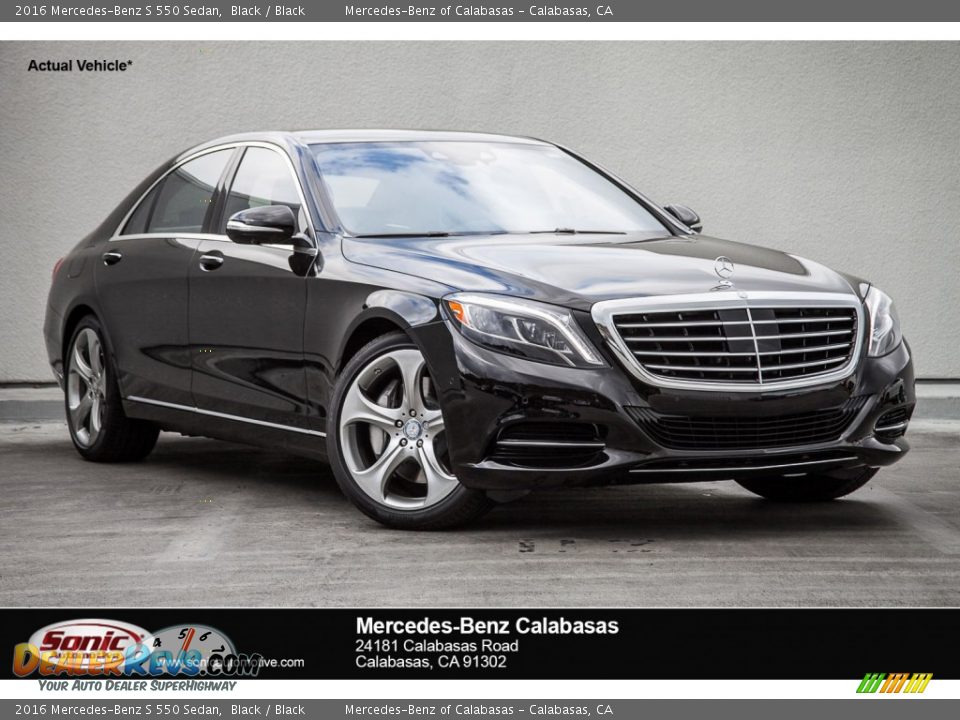 2016 Mercedes-Benz S 550 Sedan Black / Black Photo #1