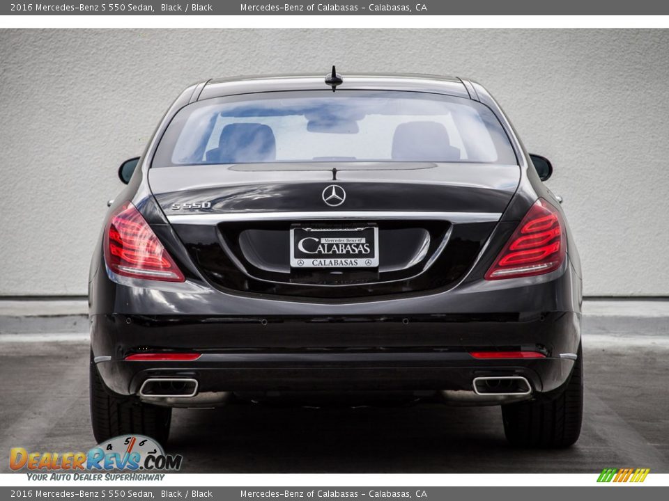 2016 Mercedes-Benz S 550 Sedan Black / Black Photo #3