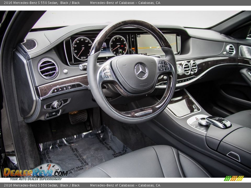 Black Interior - 2016 Mercedes-Benz S 550 Sedan Photo #5