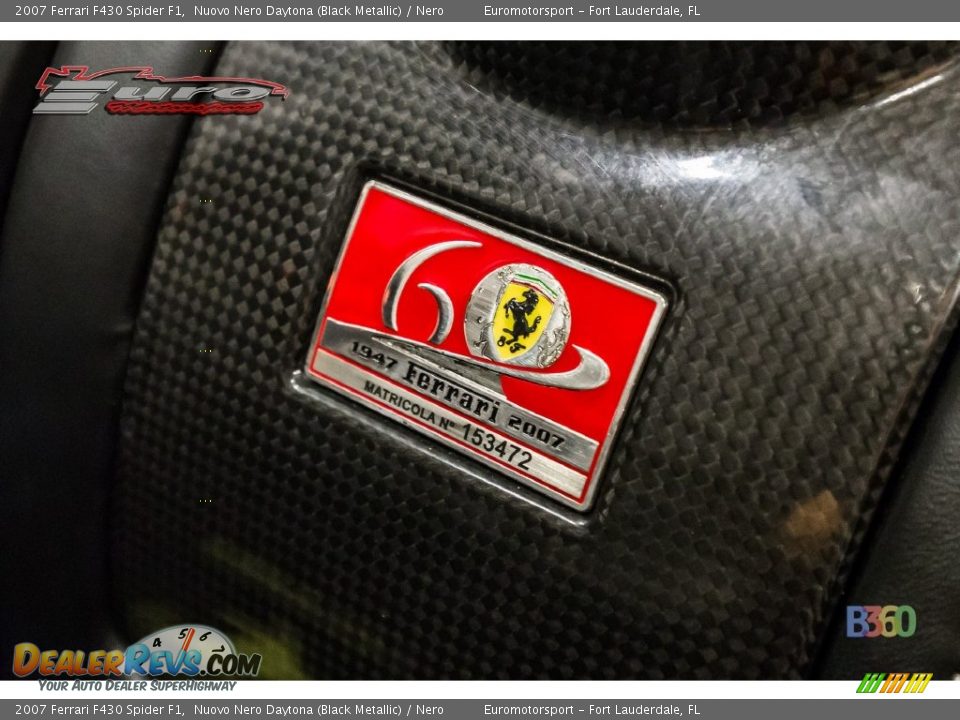 2007 Ferrari F430 Spider F1 Nuovo Nero Daytona (Black Metallic) / Nero Photo #54