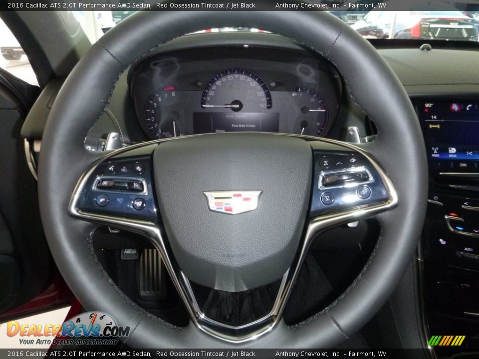 2016 Cadillac ATS 2.0T Performance AWD Sedan Steering Wheel Photo #18