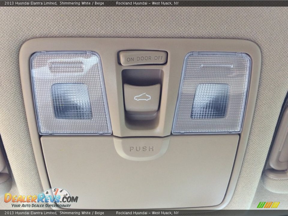 2013 Hyundai Elantra Limited Shimmering White / Beige Photo #12
