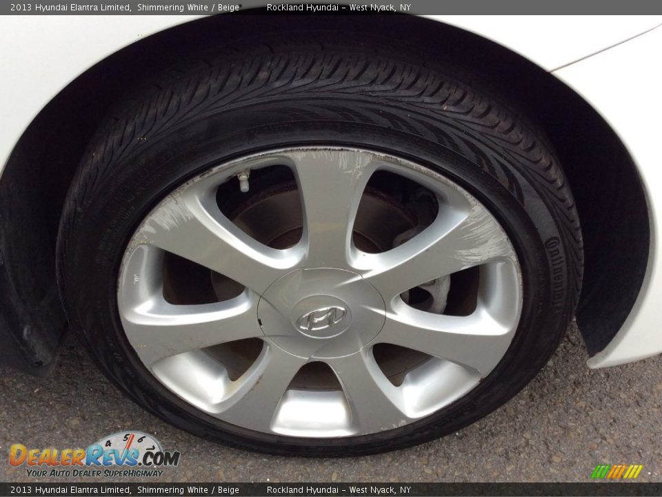 2013 Hyundai Elantra Limited Shimmering White / Beige Photo #26