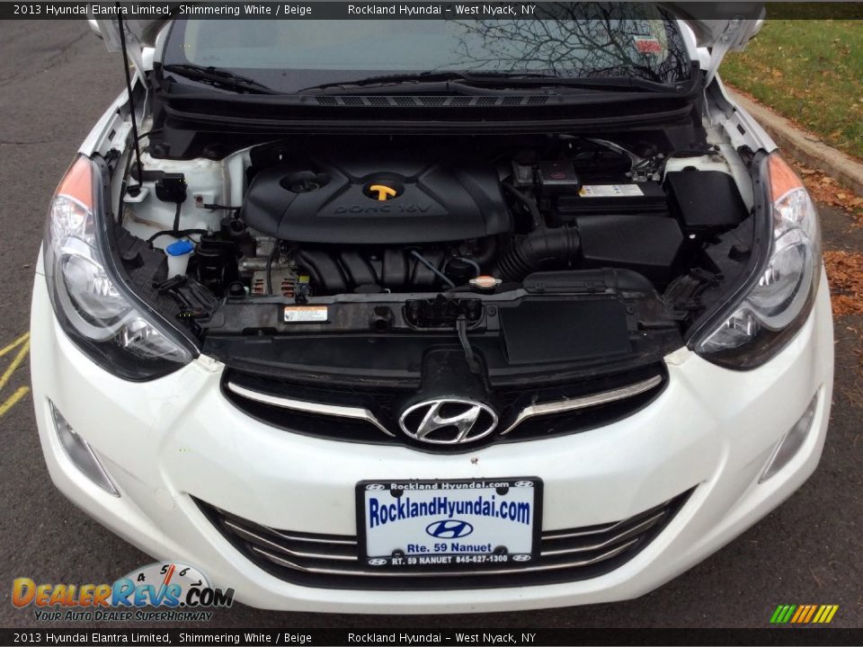 2013 Hyundai Elantra Limited Shimmering White / Beige Photo #28