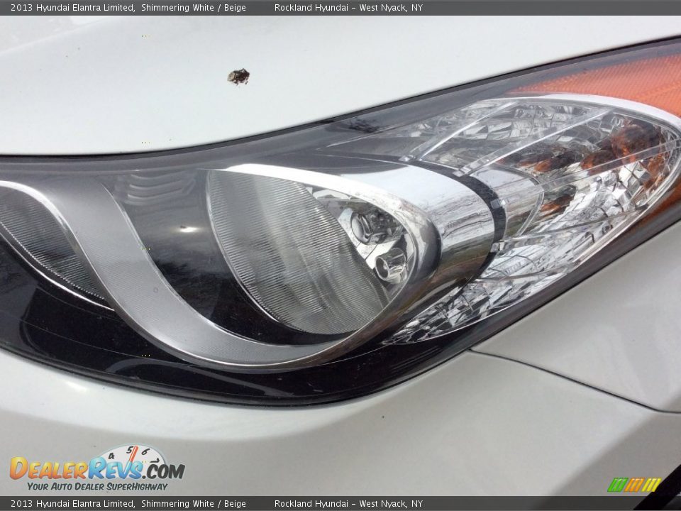 2013 Hyundai Elantra Limited Shimmering White / Beige Photo #29