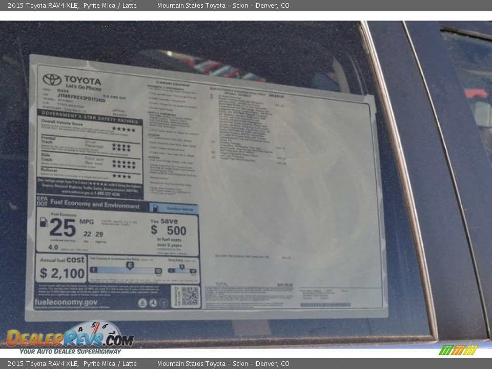 2015 Toyota RAV4 XLE Pyrite Mica / Latte Photo #10