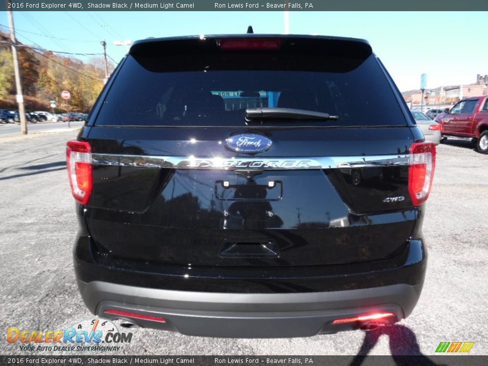 2016 Ford Explorer 4WD Shadow Black / Medium Light Camel Photo #3