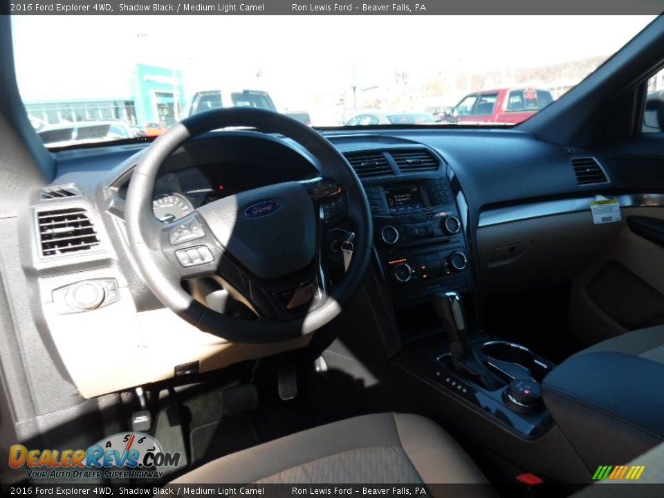 2016 Ford Explorer 4WD Shadow Black / Medium Light Camel Photo #13