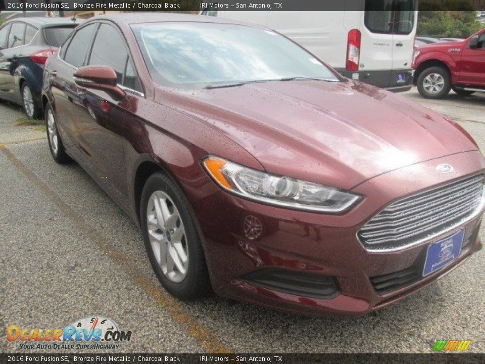 2016 Ford Fusion SE Bronze Fire Metallic / Charcoal Black Photo #1