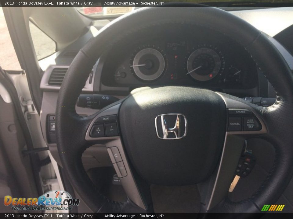 2013 Honda Odyssey EX-L Taffeta White / Gray Photo #22