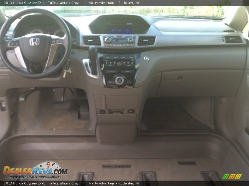 2013 Honda Odyssey EX-L Taffeta White / Gray Photo #28