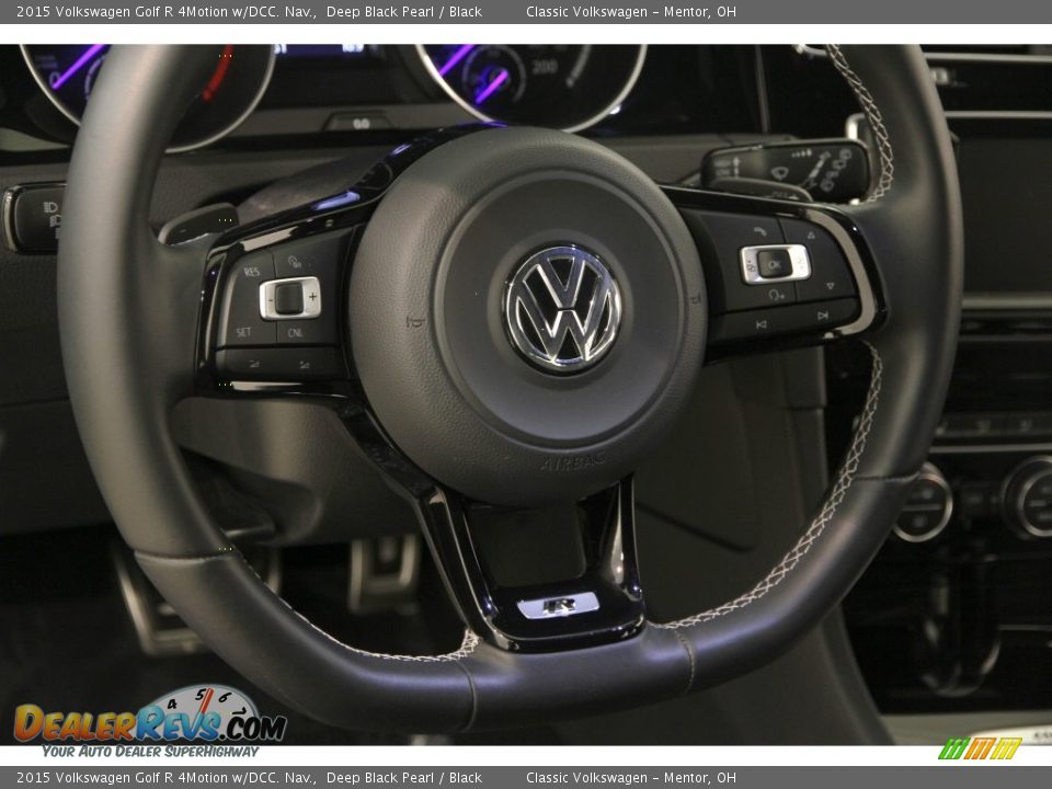 2015 Volkswagen Golf R 4Motion w/DCC. Nav. Deep Black Pearl / Black Photo #6