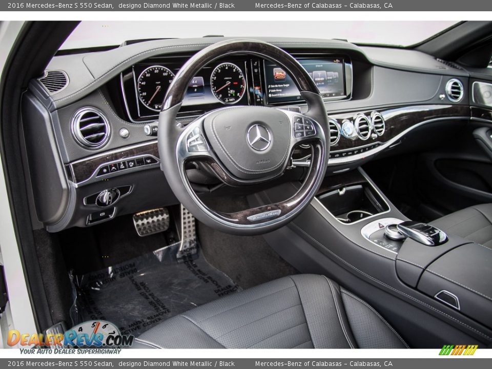 Black Interior - 2016 Mercedes-Benz S 550 Sedan Photo #5